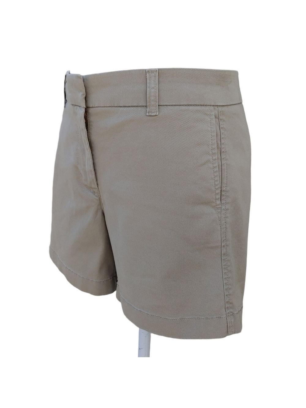 J. Crew 5" Khaki Cotton Stretch Chino Shorts in Women's Size 4 - Picture 4 of 17